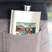 キッチンを掃除する生意気なランナー フラスク (インサイチュ)