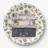 キッチンを満たす | ウェディングシャワー オーダーメイド ペーパープレート (正面)