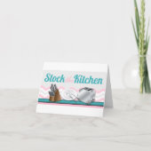 キッチンを満たす ブライダルシャワーの感謝カード サンキューカード (正面)