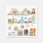 キッチンを満たす ブライダルシャワー オーダーメイド スタンダードカクテルナプキン (正面)