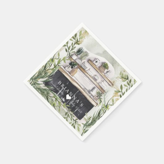 キッチンを満たす ブライダルシャワー オーダーメイド スタンダードカクテルナプキン (角)