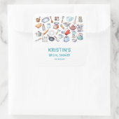 キッチンを満たす ブライダルシャワー キッチン用品 スクエアシール (バッグ)