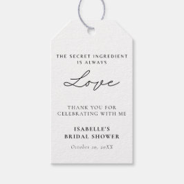 キッチンを満たす ブライダルシャワー ギフトタグ