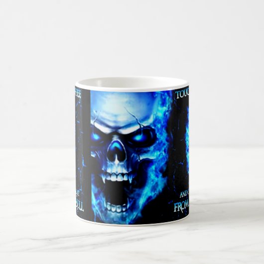 キッチンアクセサリーセラミックスカルハローウィー用マグカップ モーフィングマグカップ (中央)