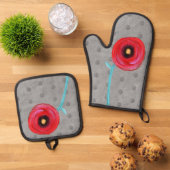 キッチンアクセサリー独占的デザイナー2024 鍋つかみ&鍋敷きセット (トップダウン)