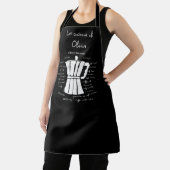 キッチンアートイタリアンエスプレッソコーヒーブラック エプロン (インサイチュ)