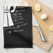 キッチンアートイタリアンエスプレッソコーヒーモカポット キッチンタオル (四つ折り)