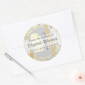 キッチンイエローダマスクから ラウンドシール (封筒)