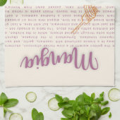 キッチンイタリアンウォールアート | 「マンジア」フード引用文 キッチンタオル (折り畳み)