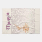 キッチンイタリアンウォールアート | 「マンジア」フード引用文 キッチンタオル (横)