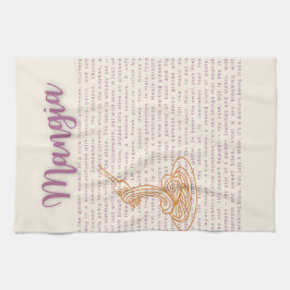 キッチンイタリアンウォールアート | 「マンジア」フード引用文 キッチンタオル