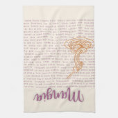 キッチンイタリアンウォールアート | 「マンジア」フード引用文 キッチンタオル (縦)