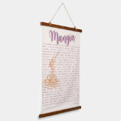 キッチンイタリアンウォールアート | 「マンジア」フード引用文 吊り下げ型タペストリー (傾斜あり)