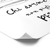 キッチンイタリアンサーディンイタリア引用文スケッチ ポスター (角)