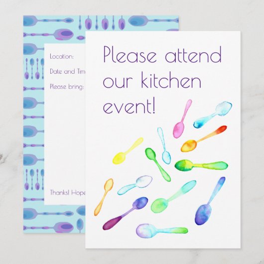 キッチンイベント 招待状 (正面/裏面)