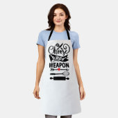 キッチンウォリアー：調理器具を選ぶ エプロン (着用した状態)