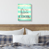 キッチンウォールアートユーモアキャンバスタイポグラフィ キャンバスプリント (インサイチュ (寝室))