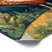 キッチンウォールデコールキジ絵を描ャントプリント ポスター (角)