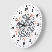 キッチンウォール時計 ラージ壁時計 (傾斜)