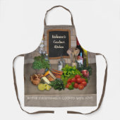 キッチンエプロンお名前をチョークボードに エプロン (正面)