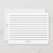 キッチンエプロンベーキング料理レシピカード (裏面)