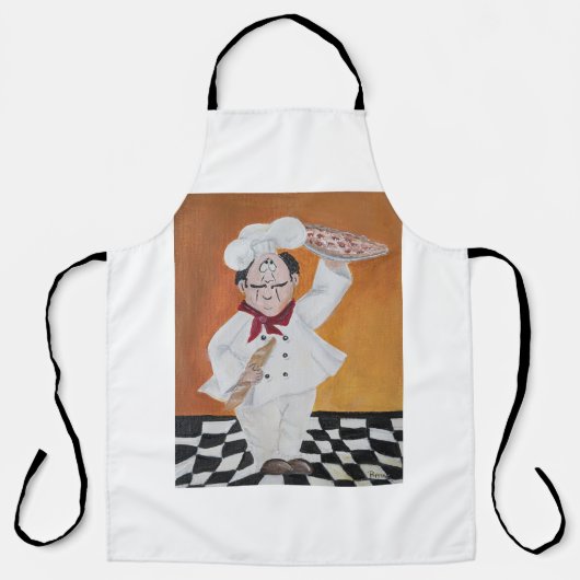 キッチンエプロン太いシェフデザイン男性または女性 エプロン (正面)