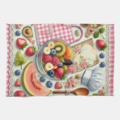 キッチンエレメントに囲まれたフルーツボウル キッチンタオル (横)