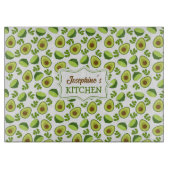 キッチンカスタムガラスのアボカド カッティングボード (正面)