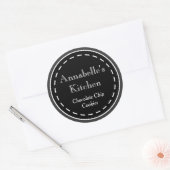 キッチンカスタムチョークボードギフトラベルシール ラウンドシール (封筒)