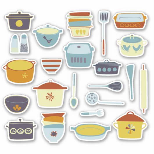 キッチンカセロール料理 シール (正面)