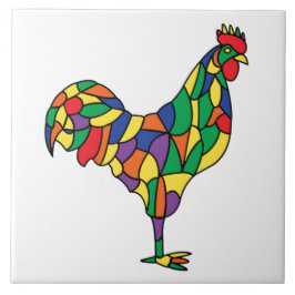 キッチンカラフルチキン、ステイングラスルック タイル