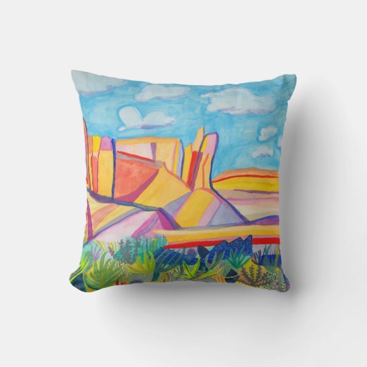キッチンカラフルメサ横絵画景 クッション (正面)