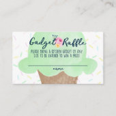 キッチンガジェットラッフルブライダルシャワー挿入カード エンクロージャーカード (正面)