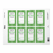 キッチンガニングカスタムラベル緑から ラベル (フルシート)