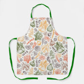 キッチンガーデン野菜パターン エプロン (正面)
