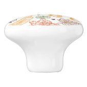 キッチンガーデン野菜パターン セラミックノブ (側面)