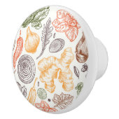 キッチンガーデン野菜パターン セラミックノブ (右)