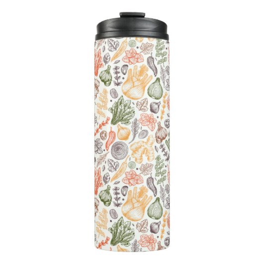 キッチンガーデン野菜パターン タンブラー (正面)