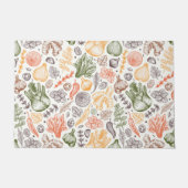 キッチンガーデン野菜パターン ドアマット (正面)