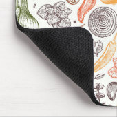 キッチンガーデン野菜パターン マウスパッド (コーナー)