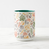 キッチンガーデン野菜パターン マグカップ (中央)