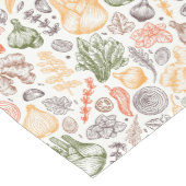 キッチンガーデン野菜パターン ミディアムテーブルランナー (コーナー)