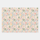 キッチンガーデン野菜パターン ラッピングペーパーシート (正面3)