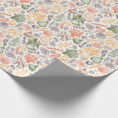 キッチンガーデン野菜パターン ラッピングペーパー (角)
