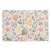 キッチンガーデン野菜パターン 枕カバー (裏面-右)