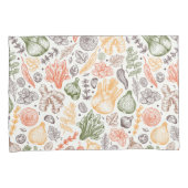 キッチンガーデン野菜パターン 枕カバー (正面右)