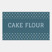 キッチンキャニスターラベル製粉容器シール 長方形シール (正面)