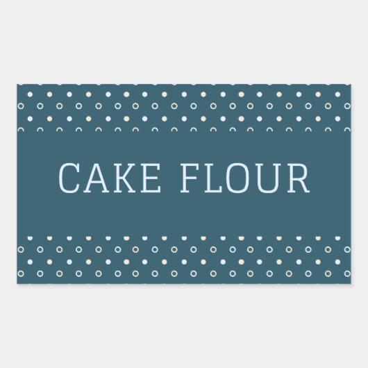 キッチンキャニスターラベル製粉容器シール 長方形シール (正面)