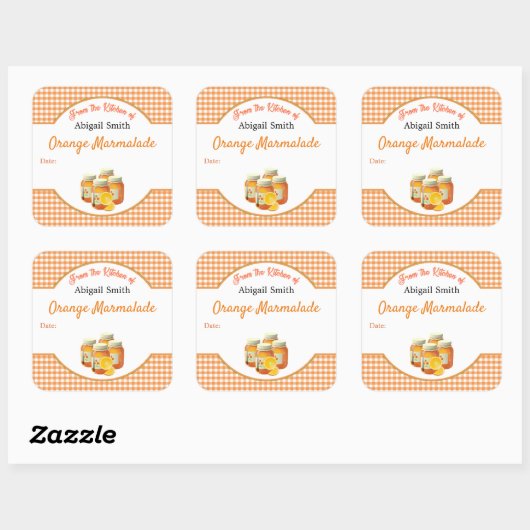 キッチンキャニングシトラスオレンジスクエアシール スクエアシール (シート)