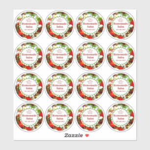 キッチンキャニングラベルから自家製サルサ シール